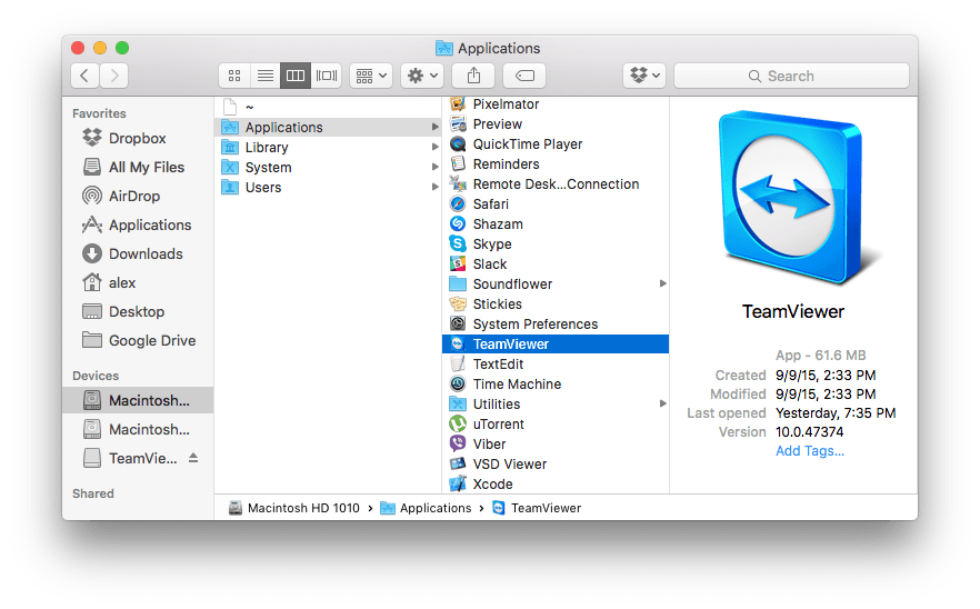 Remove teamviewer from mac